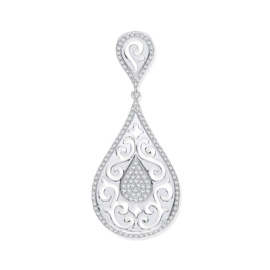 9ct White Gold 0.25ct Pear Shaped Diamond Pendant - Fine Necklace - Certified Authentic – Luxury Jewellery by Imperial