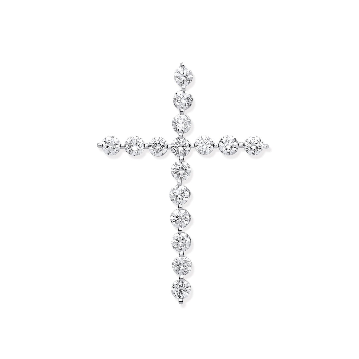 18ct White Gold 0.75ct Diamond Cross