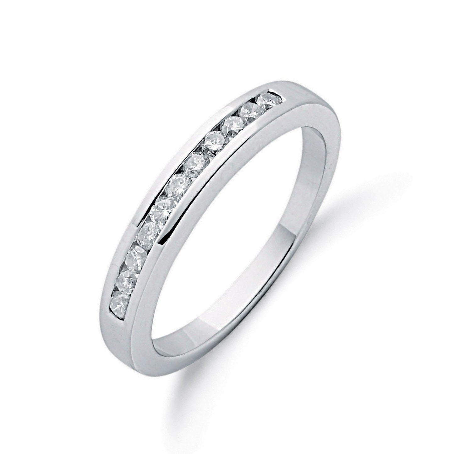 9ct White Gold 0.25ctw Diamond Eternity Ring - Fine Ring - Certified Authentic - Swiss Made – Luxury Jewellery by Impe