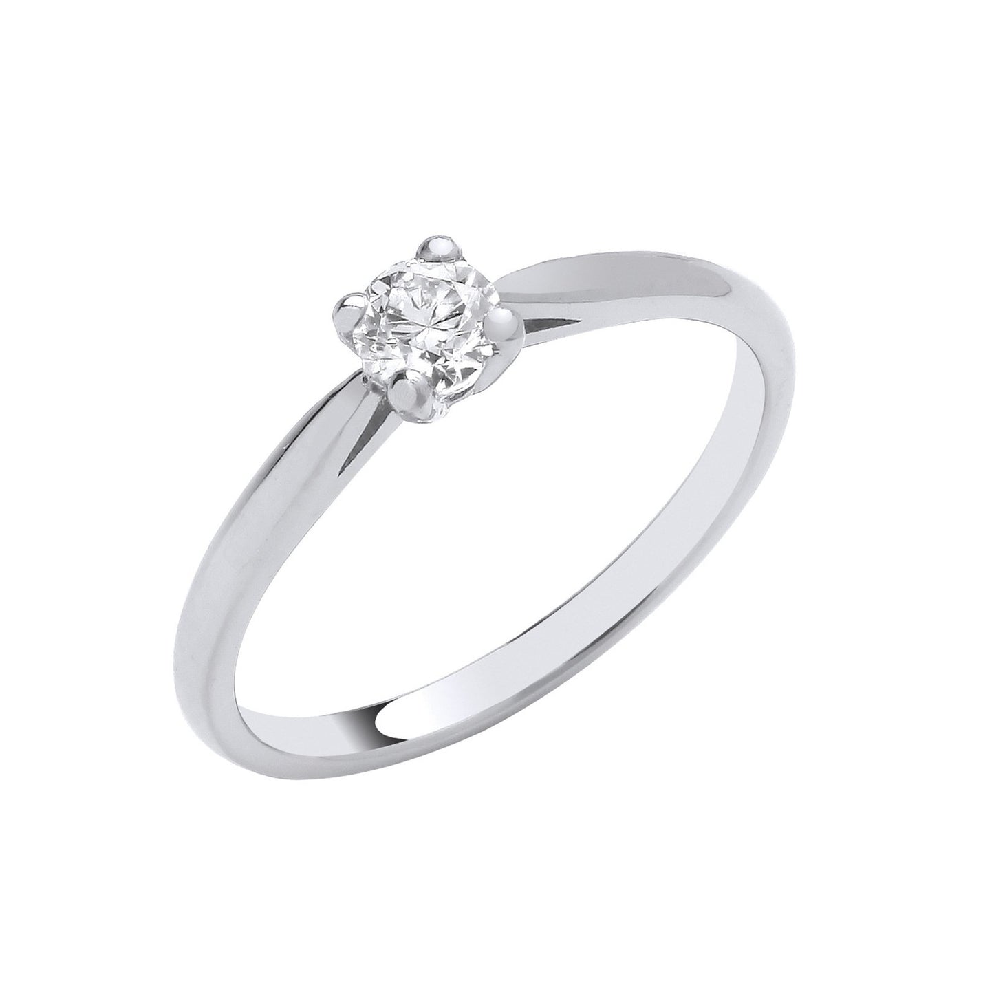 Platinum 0.25ct G/H-Si Diamond Engagement Ring - Fine Ring - Certified Authentic - Swiss Made – Luxury Jewellery by Im