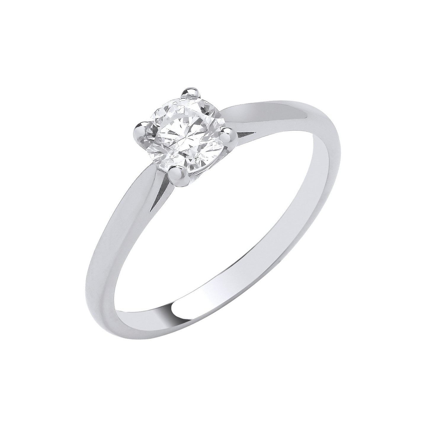Platinum 0.50ct G/H-Si Diamond Engagement Ring - Fine Ring - Certified Authentic - Swiss Made – Luxury Jewellery by Im
