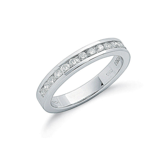 Platinum 0.50ct G/H-vs Diamond Eternity Ring - Fine Ring - Certified Authentic - Swiss Made – Luxury Jewellery by Impe