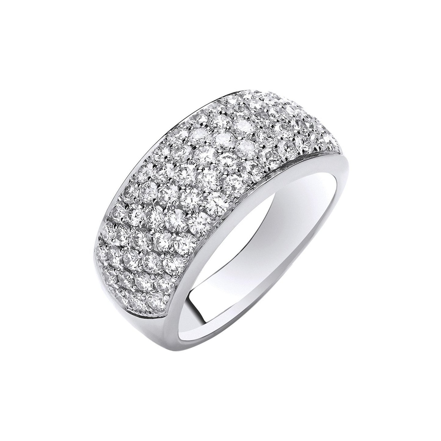 18ct White Gold 1.60ctw Diamond Bombay Ring