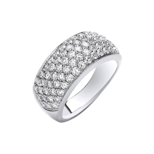 18ct White Gold 1.60ctw Diamond Bombay Ring