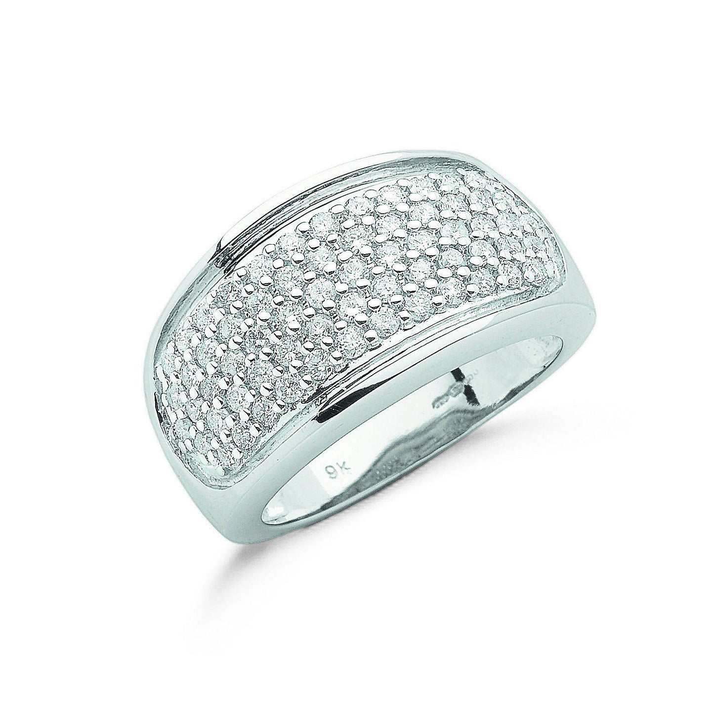9ct White Gold 1.00ct Diamond Bombay Ring - Fine Ring - Certified Authentic - Swiss Made – Luxury Jewellery by Imperia
