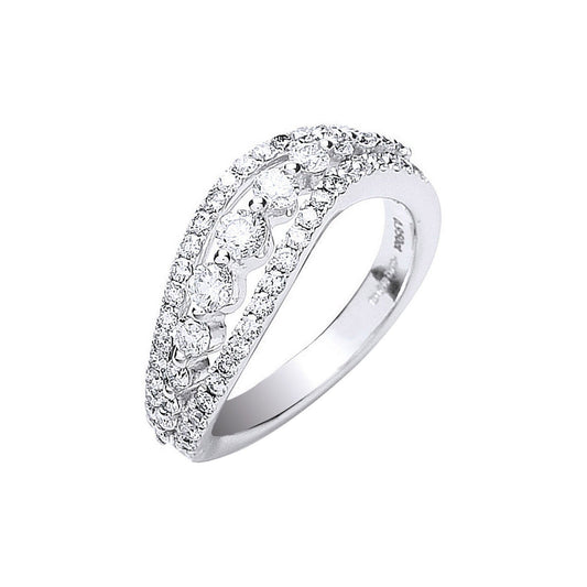 18ct White Gold 1.00ctw Fancy Diamond Ring