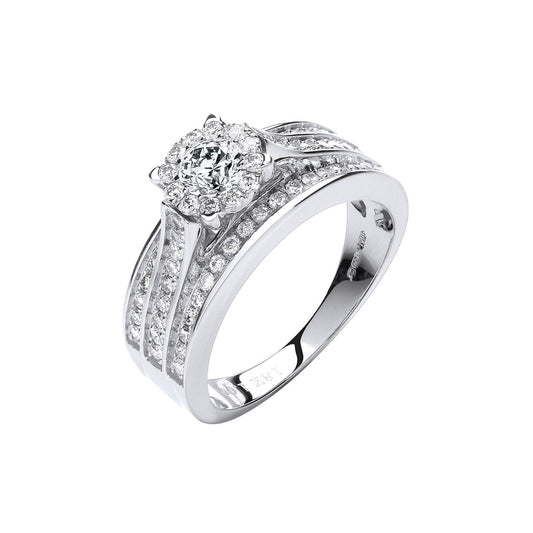 18ct White Gold 1.00ct Diamond Dress Ring
