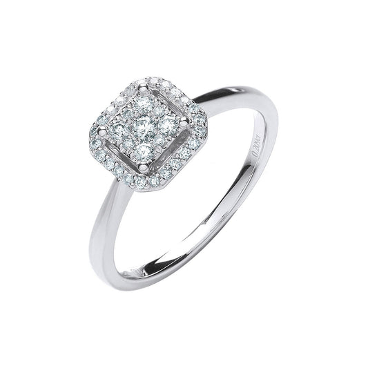 18ct White Gold 0.20ct Diamond Dress Ring