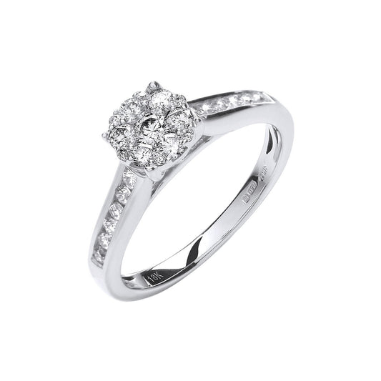 18ct White Gold 0.50ct Diamond Dress Ring