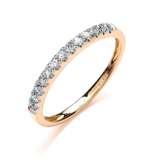 18ct Yellow Gold 0.20ctw Half Eternity Ring