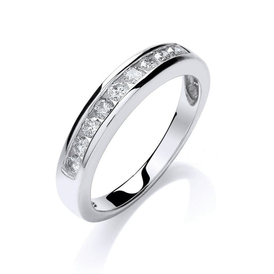 9ct White Gold 0.35ct Diamond Eternity Ring - Fine Ring - Certified Authentic - Swiss Made – Luxury Jewellery by Imper