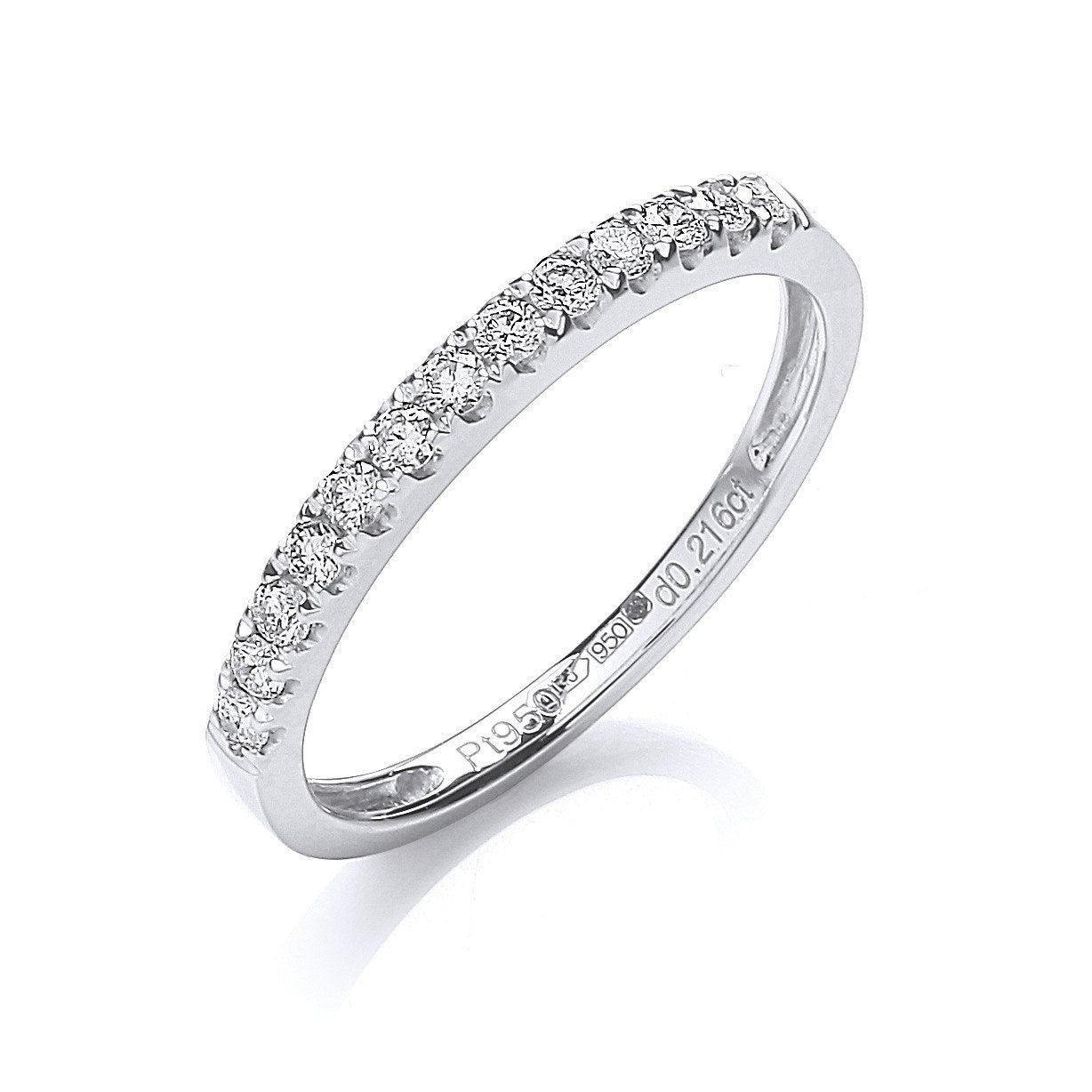 Platinum 0.20ct G/H-Si Half Eternity Diamond Ring - Fine Ring - Certified Authentic – Luxury Jewellery by Imperial Tim