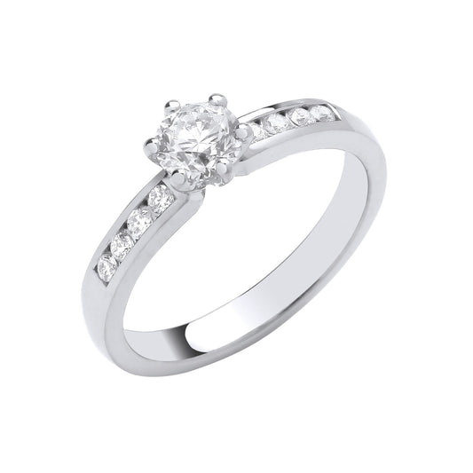 Platinum 0.70ctw Brilliant Cut Diamond Ring - Fine Ring - Certified Authentic - Swiss Made – Luxury Jewellery by Imper