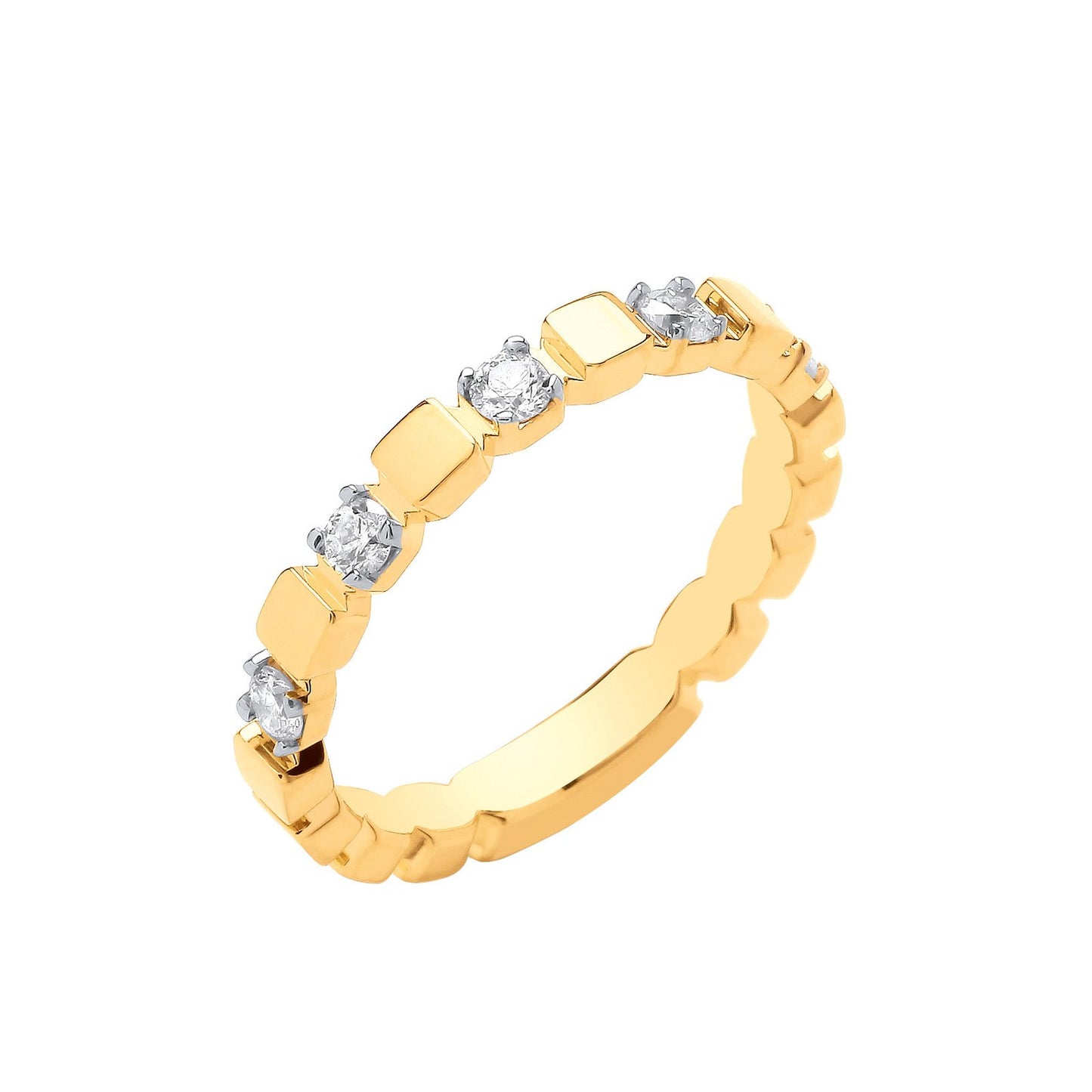 9ct Yellow Gold 0.25ctw Diamond Ring - Fine Ring - Certified Authentic - Swiss Made – Luxury Jewellery by Imperial Tim
