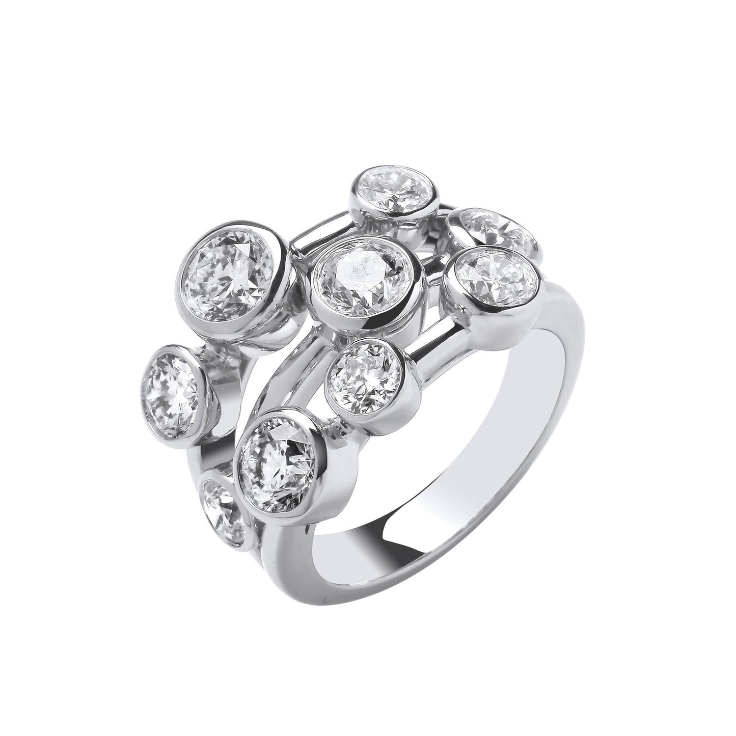 18ct White Gold 3.00ctw Gh-si Diamond Dress Ring
