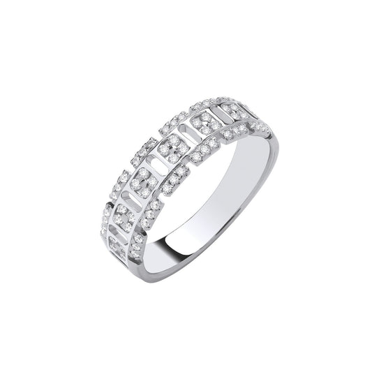 9ct White Gold 0.33ctw Dress Ring - Fine Ring - Certified Authentic - Swiss Made - UK Stock – Luxury Jewellery by Impe