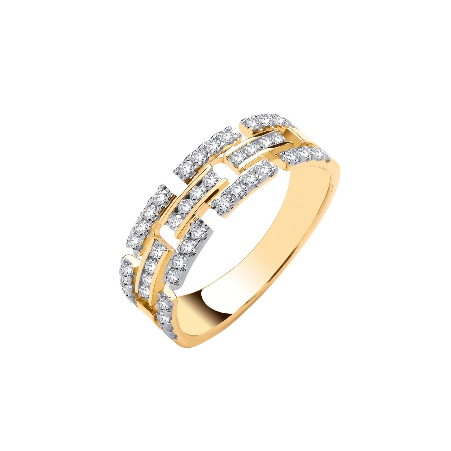 9ct Yellow Gold 0.50ctw Dress Ring - Fine Ring - Certified Authentic - Swiss Made - UK Stock – Luxury Jewellery by Imp