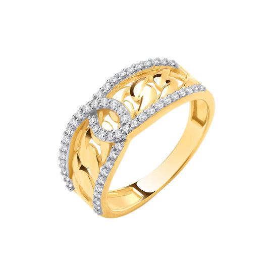 9ct Yellow Gold 0.25ctw G/H Si Dress Ring - Fine Ring - Certified Authentic - Swiss Made – Luxury Jewellery by Imperia