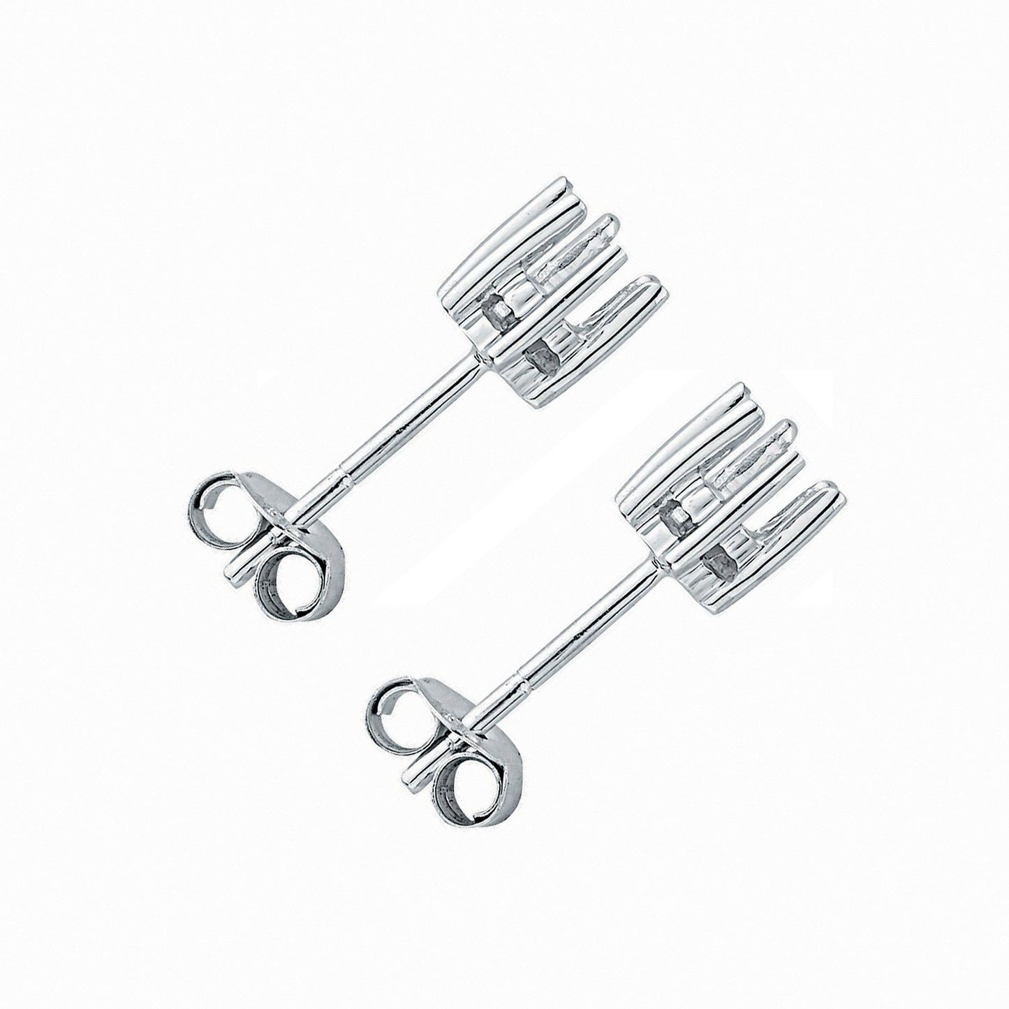 18ct White Gold Earrings Mount 0.70-0.75ctw
