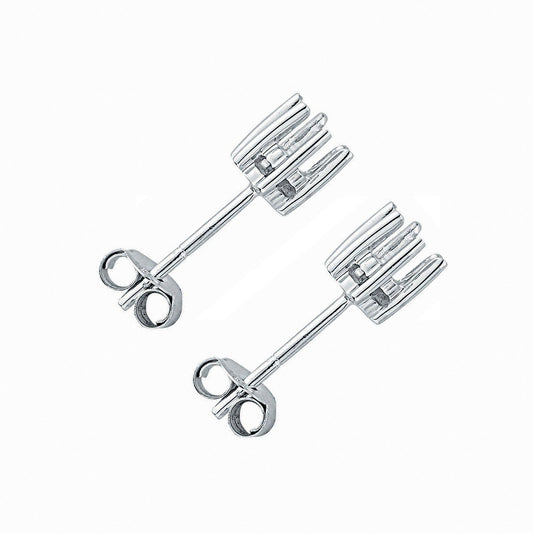 18ct White Gold Earrings Mount 0.70-0.75ctw