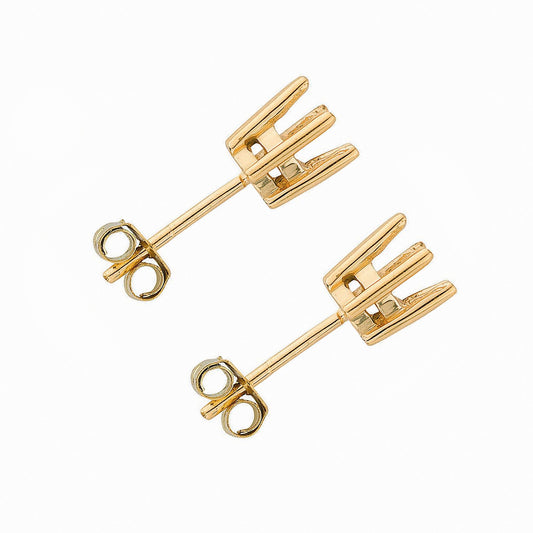 18ct Yellow Gold Earrings Mount 1.00-1.50ctw