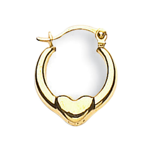Yellow Gold Heart Small Creole