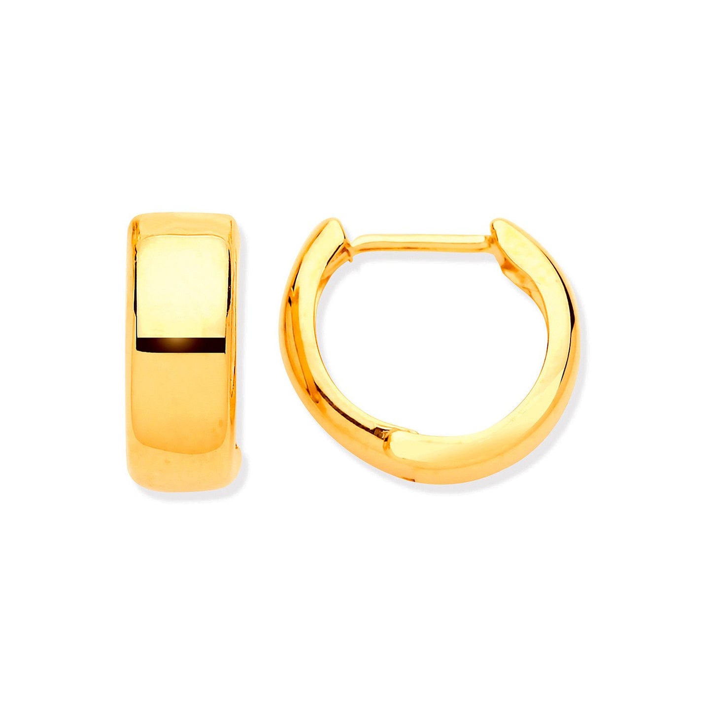 Yellow Gold 13mm Hinged Huggies