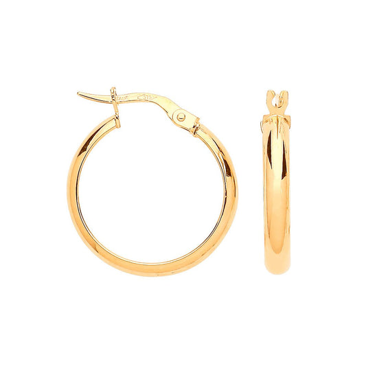 Yellow Gold 20mm Hoop Earrings