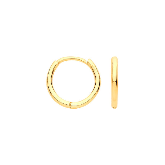 Yellow Gold 10mm Plain Hinged Sleepers - Luxury Watch - Certified Authentic - Swiss Made – Luxury Watch by Imperial Ti