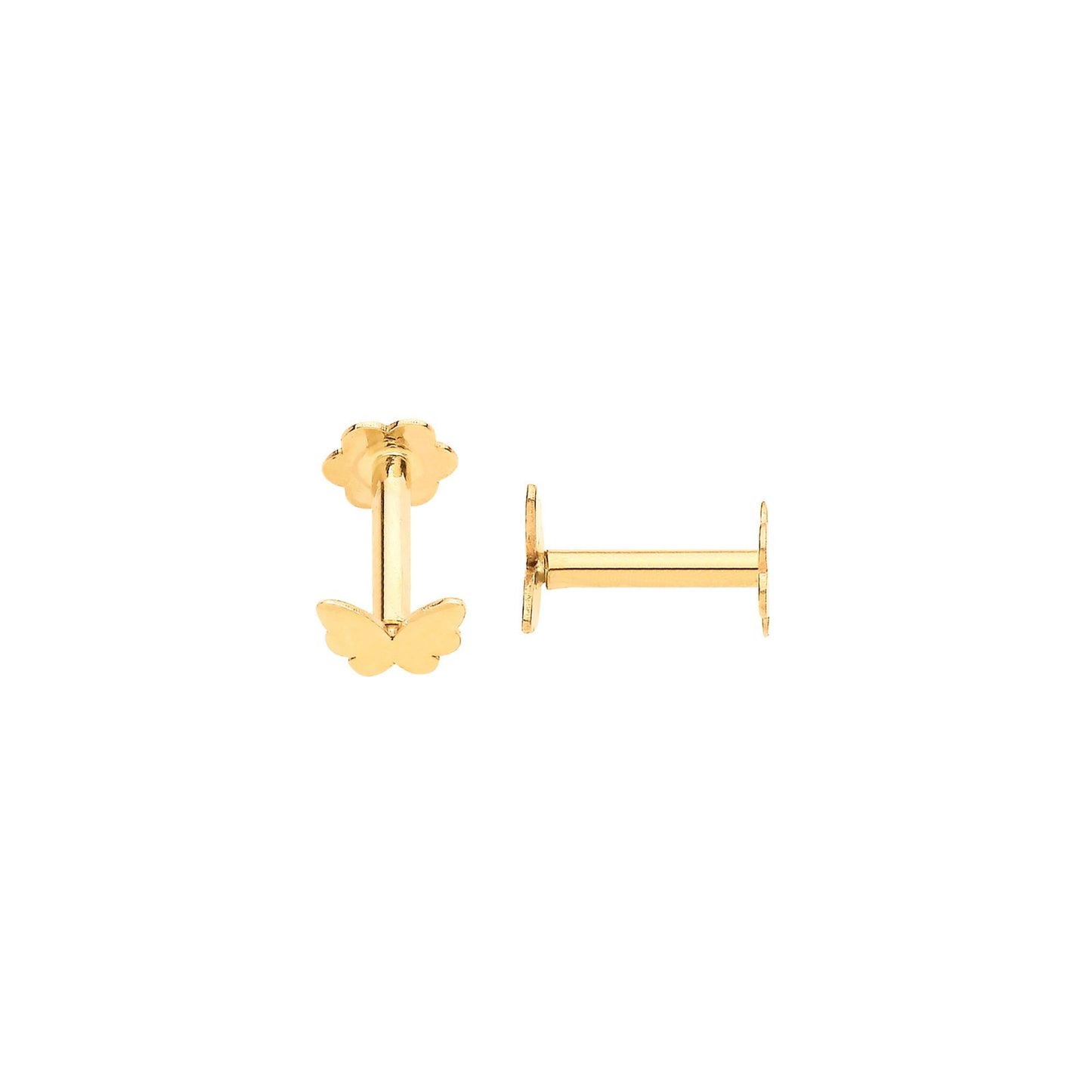 Yellow Gold Butterfly Screw Ear Cartilage Stud - Luxury Watch - Certified Authentic – Luxury Watch by Imperial Time UK