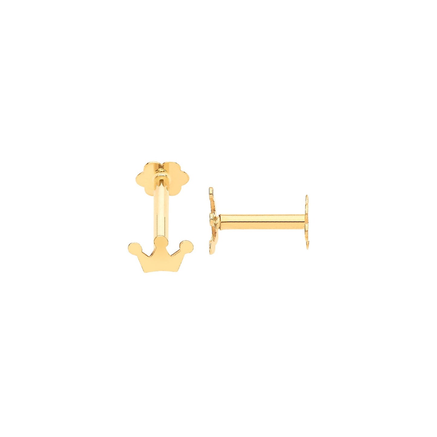 Yellow Gold Crown Screw Ear Cartilage Stud - Luxury Watch - Certified Authentic - Swiss Made – Luxury Watch by Imperia
