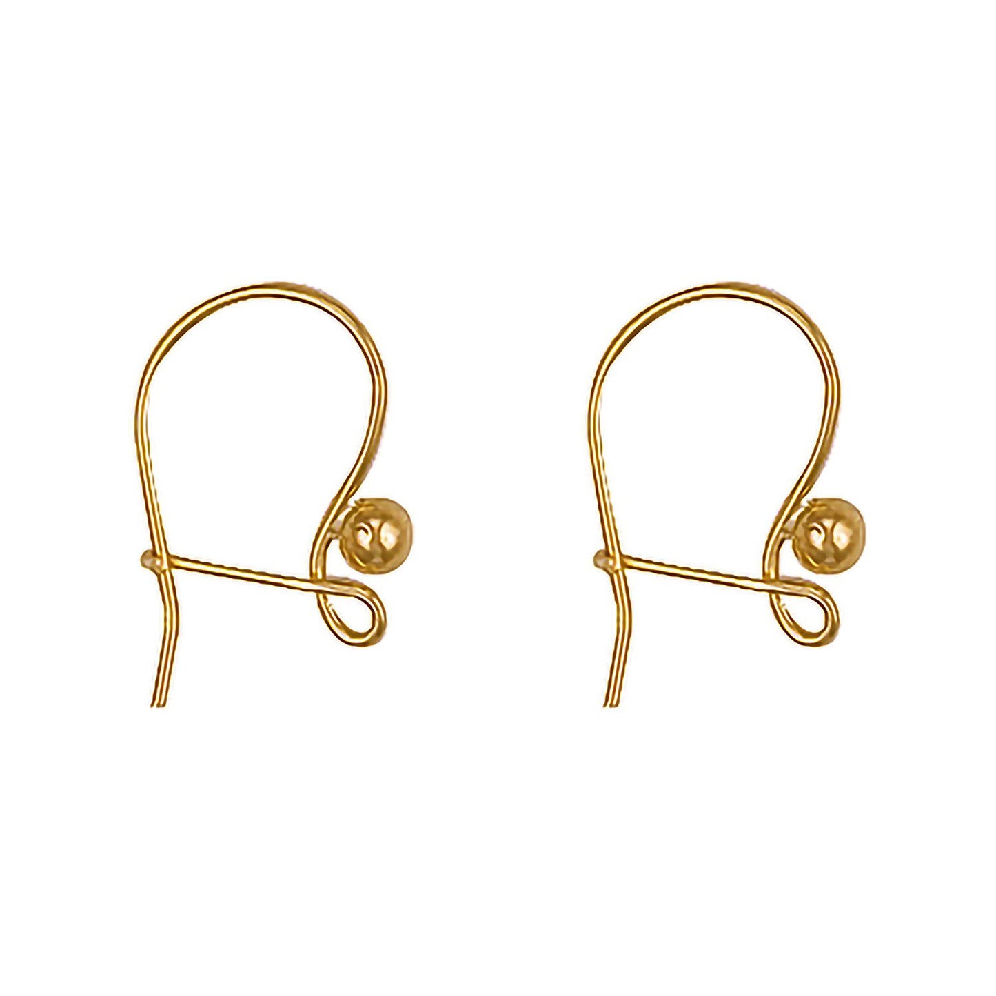 Yellow Gold Earring Wires (pack Of 2 Pairs) - luxury watches London - Kensington jeweller | Imperial Time UK Ltd, Kensington