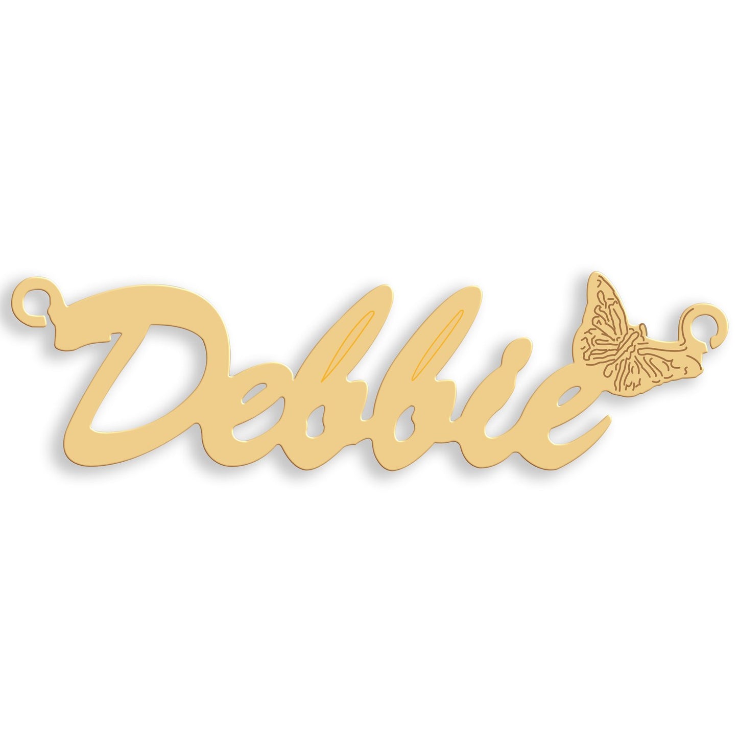 9ct Gold Script Butterfly Nameplate - luxury watches London - Kensington jeweller | Imperial Time UK Ltd, Kensington