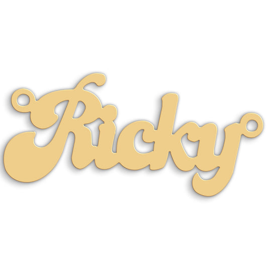 9ct Gold Medium Banana Split Style Nameplate - luxury watches London - Kensington jeweller | Imperial Time UK Ltd, Kensington