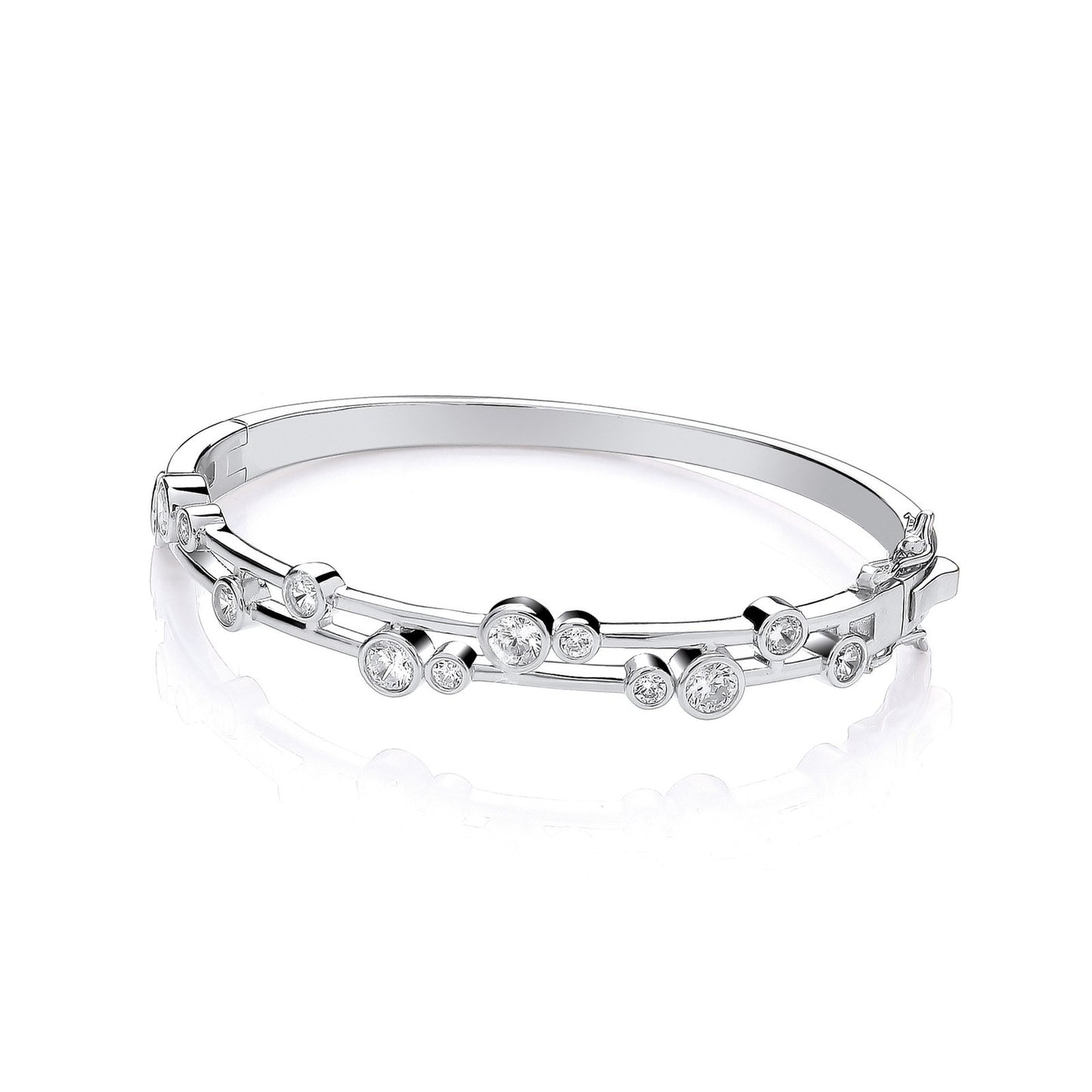 Timeless Rubover Set Cubic Zirconias Ladies J-Jaz Bangle - Luxury Watch - Certified Authentic – Luxury Watch by Imperi