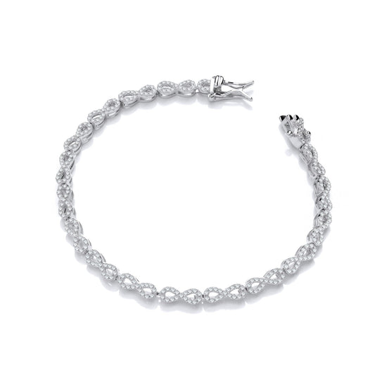 Infinity Tennis Silver Cubic Zirconia Bracelet - Fine Bracelet - Certified Authentic – Luxury Jewellery by Imperial Ti