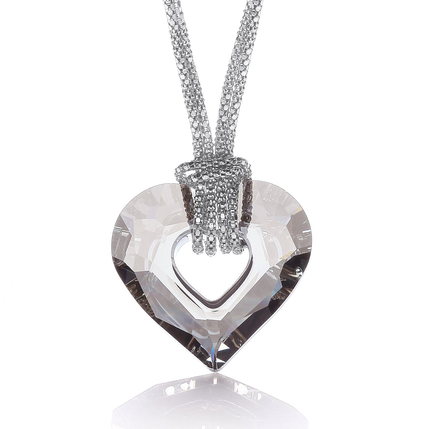 Crystal Heart Fancy Chain 17"/43cm - Fine Necklace - Certified Authentic - Swiss Made – Luxury Jewellery by Imperial T