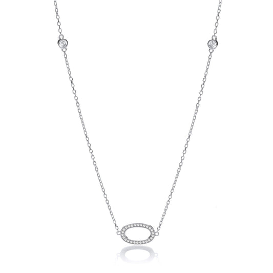 Silver Diamond by the Yard Cubic Zirconia Style 36" Necklace - Fine Necklace - Certified Auth – Luxury Jewellery by Im
