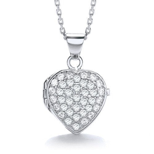 Heart Shape All Cubic Zirconia's on Front Locket - Luxury Watch - Certified Authentic – Luxury Watch by Imperial Time
