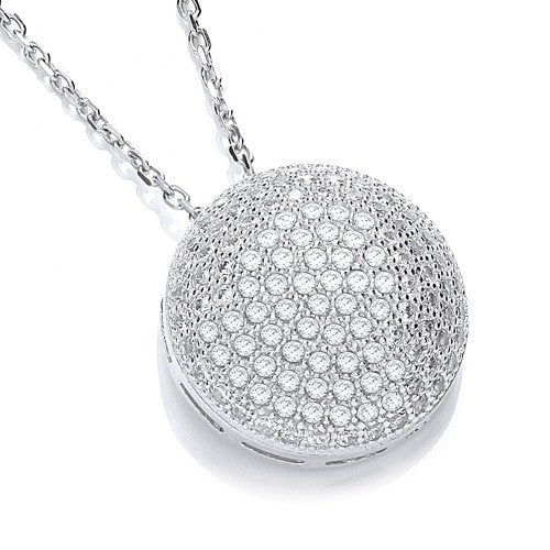 Micro Pave' Fancy Pendant Cubic Zirconia with 18" Chain - Fine Necklace - Certified Authentic – Luxury Jewellery by Im