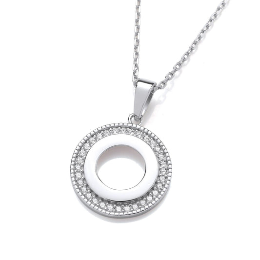 Silver Circle of Life Cubic Zirconia Pendant with Chain - Fine Necklace - Certified Authentic – Luxury Jewellery by Im