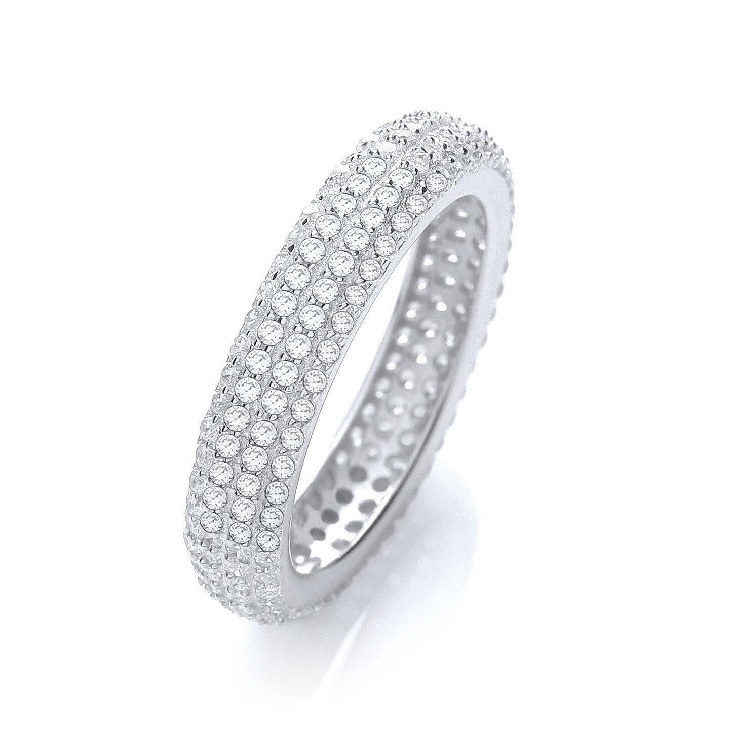 Micro Pave' Full Et Ring No Edge Cubic Zirconia - Fine Ring - Certified Authentic - Swiss Mad – Luxury Jewellery by Im