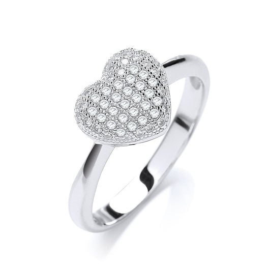 Micro Pave' Heart Shape Ring - Fine Ring - Certified Authentic - Swiss Made - UK Stock – Luxury Jewellery by Imperial