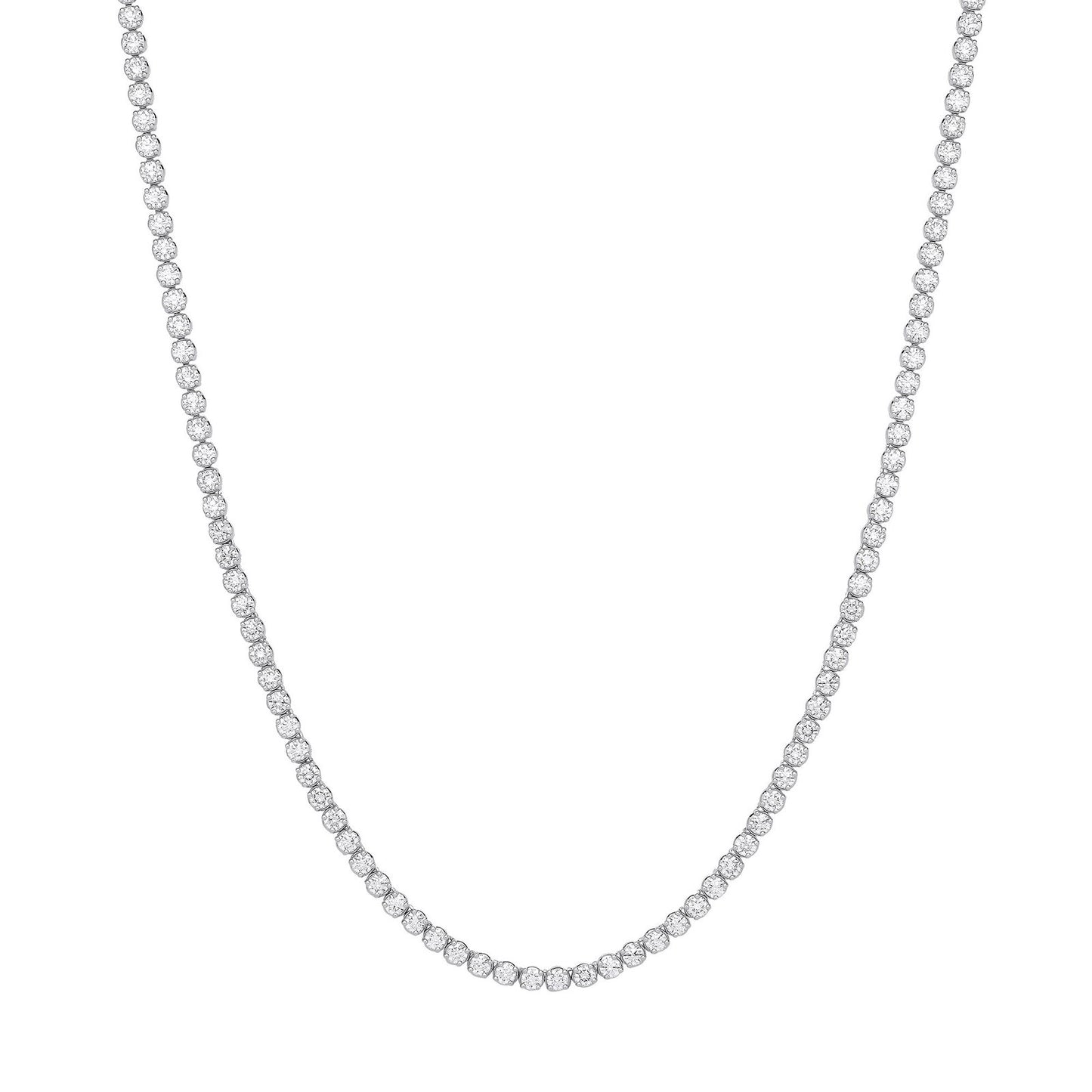 9ct White Gold 15.00ctw Lab Grown Diamond Tennis Necklace Igi Certified - Fine Necklace – Luxury Jewellery by Imperial