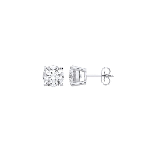 18ct White Gold 2.00ctw Lab Grown Diamond Earrings Igi Certified