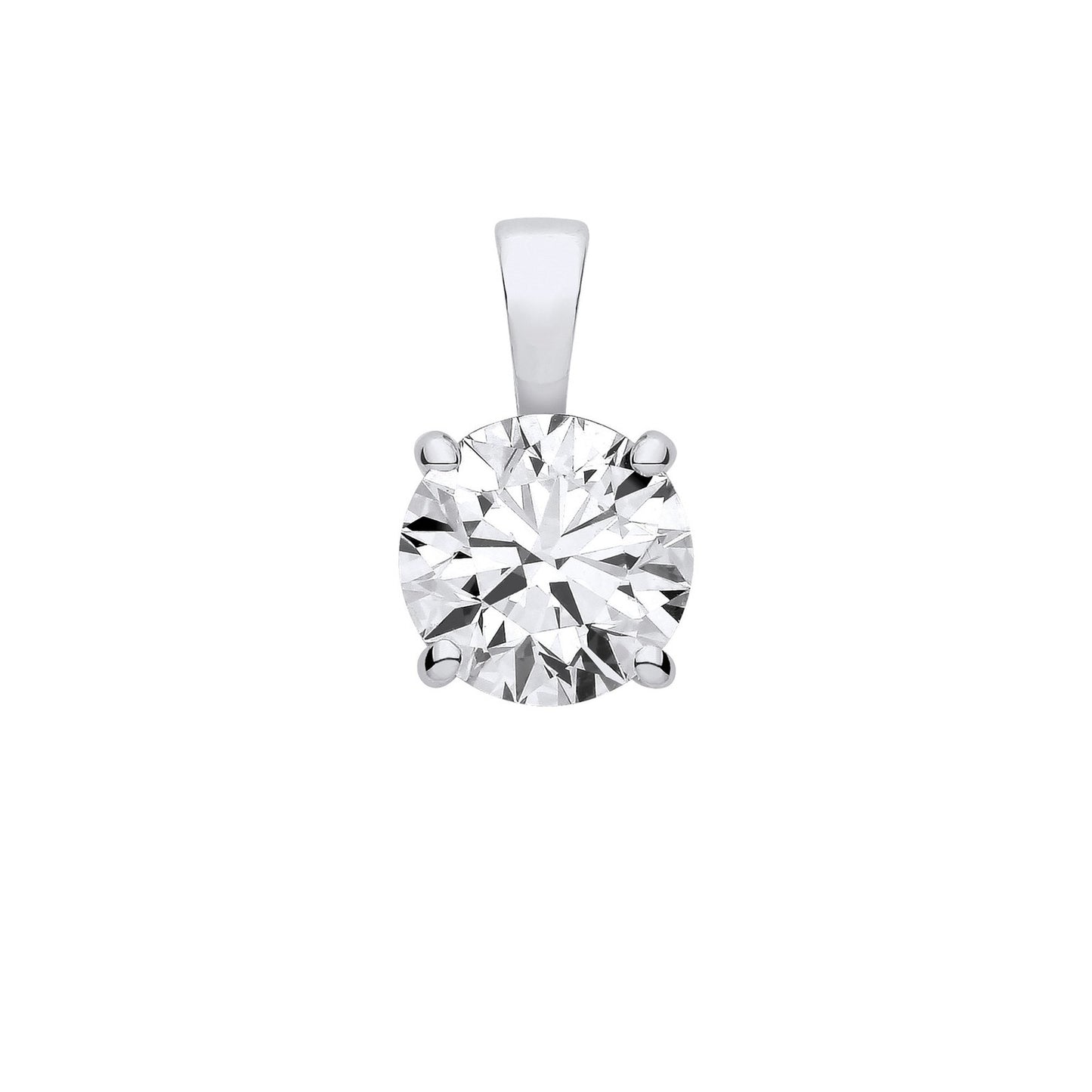 18ct White Gold 2.00ctw Lab Grown Diamond Pendant Igi Certified