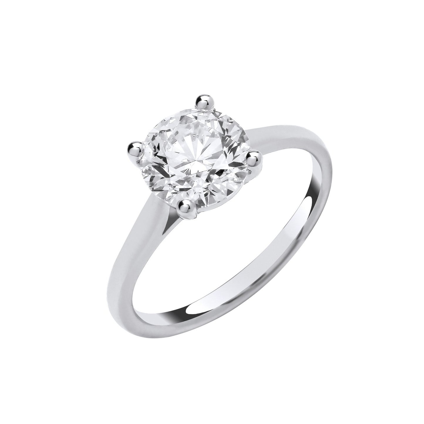 18ct White Gold 3.00ctw Solitaire Lab Grown Diamond Ring Igi Certified