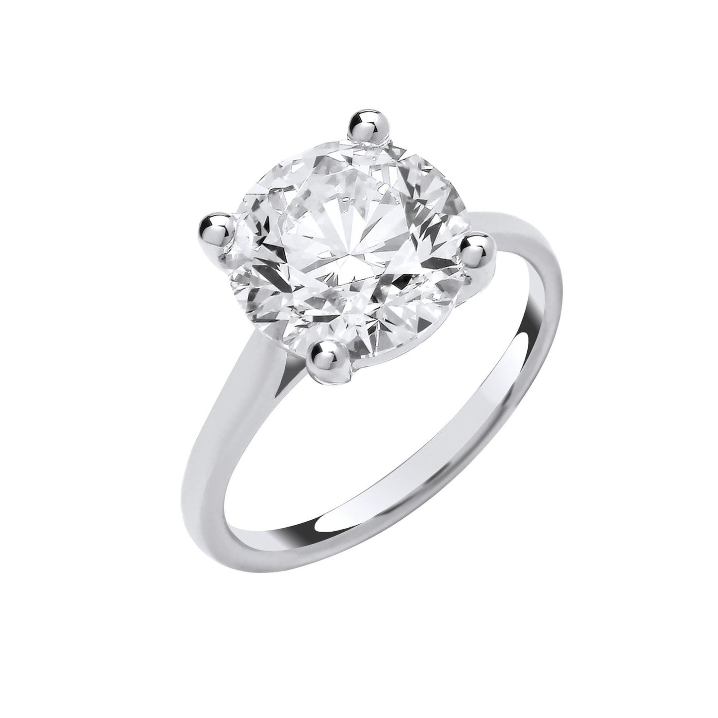 18ct White Gold 4.00ctw Solitaire Lab Grown Diamond Ring Igi Certified