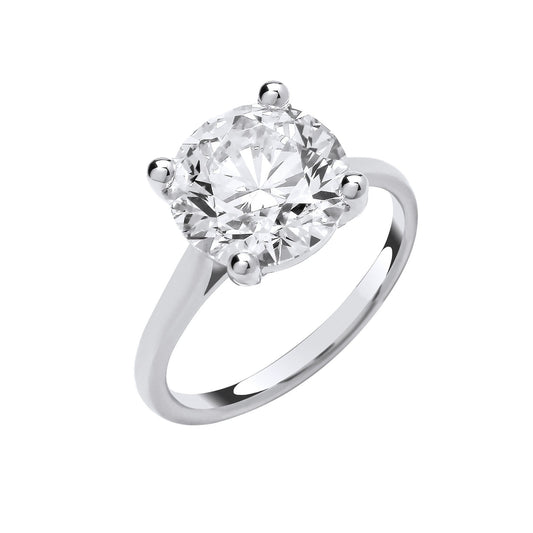 18ct White Gold 4.00ctw Solitaire Lab Grown Diamond Ring Igi Certified