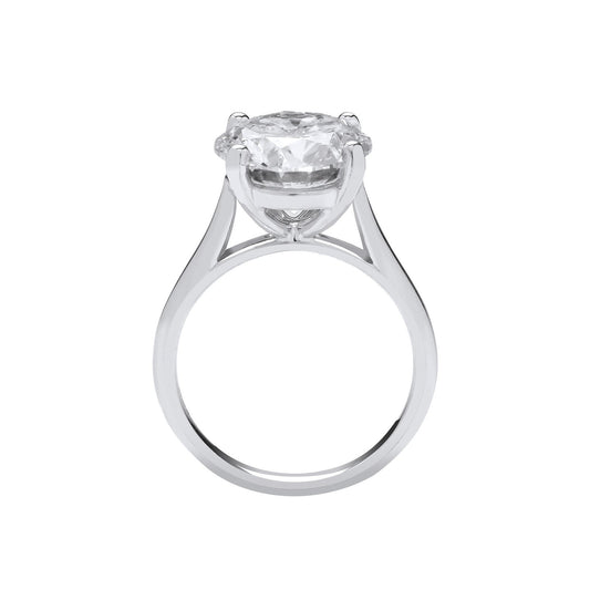 18ct White Gold 5.00ctw Solitaire Lab Grown Diamond Ring Igi Certified